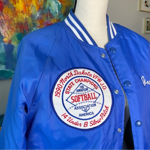 Vintage Jackets & Coats Vintage Vtg 99s Joann Womens Hartwell Retro Softball Varsity Bomber